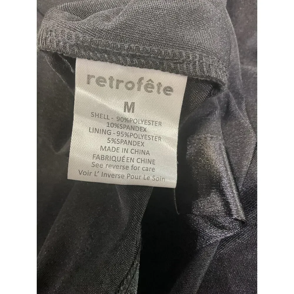 Retrofete Sheer Black Baila Dress Size M - Picture 5 of 5